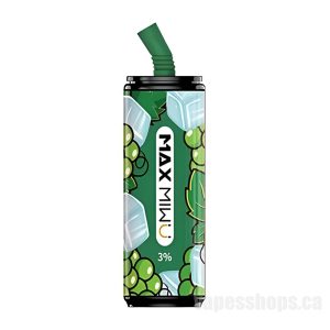 Max Miwu Coke Tin Disposable E-cigs # Juicy Green Grapes 3600 Puff 12ml