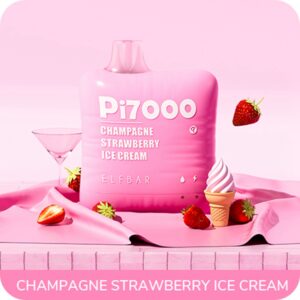 ELF BAR PI7000 Disposable 7000 Puffs Champagne Strawberry Ice Cream 17ml